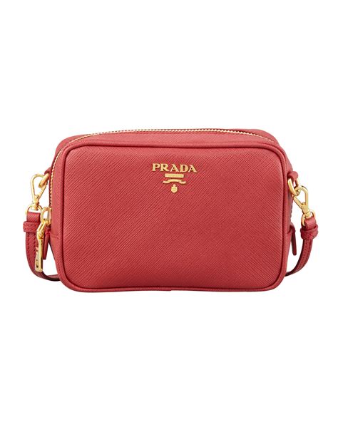 red prada saffiano crossbody bag